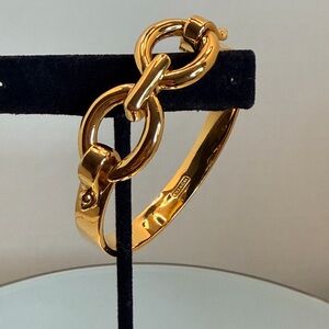 Coach Gold-Tone Horse Bit Link Bangle